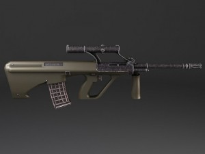 Steyr Aug A1 Assault Rifle 3D Model