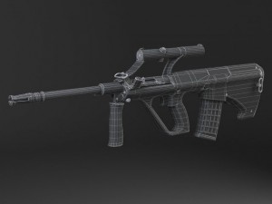 Steyr Aug A1 Assault Rifle 3D Model