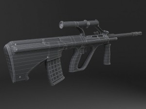 Steyr Aug A1 Assault Rifle 3D Model