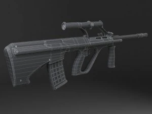 Steyr Aug A1 Assault Rifle 3D Model