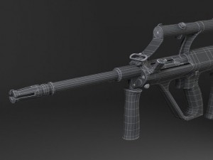 Steyr Aug A1 Assault Rifle 3D Model