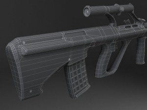 Steyr Aug A1 Assault Rifle 3D Model