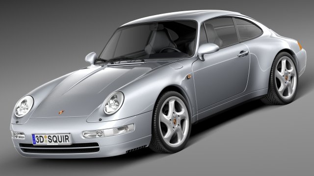 Porsche 911 993 Carrera 1994-1997 3D 模型 .c4d .max .obj .3ds .fbx .stl .blend 