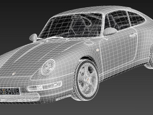 Porsche 911 993 Carrera 1994-1997 3D 模型