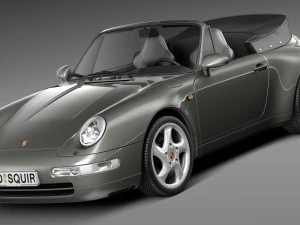 Porsche 911 993 Carrera Cabrio 1994-1997 3D Model