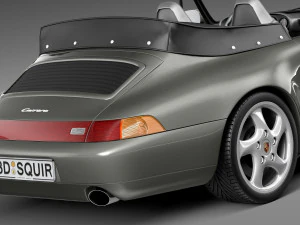 Porsche 911 993 Carrera Cabrio 1994-1997 3D Model