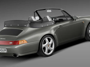 Porsche 911 993 Carrera Cabrio 1994-1997 3D Model
