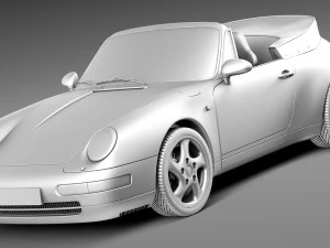Porsche 911 993 Carrera Cabrio 1994-1997 3D Model