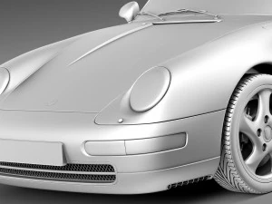 Porsche 911 993 Carrera Cabrio 1994-1997 3D Model