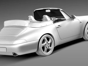 Porsche 911 993 Carrera Cabrio 1994-1997 3D Model
