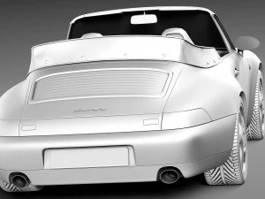 Porsche 911 993 Carrera Cabrio 1994-1997 3D Model