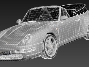 Porsche 911 993 Carrera Cabrio 1994-1997 Model 3D