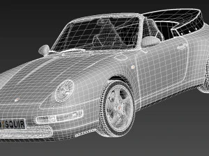 Porsche 911 993 Carrera Cabrio 1994-1997 3D Model