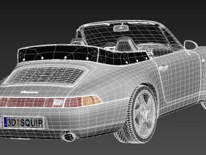 Porsche 911 993 Carrera Cabrio 1994-1997 Model 3D