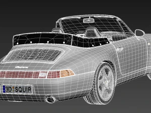 Porsche 911 993 Carrera Cabrio 1994-1997 3D Model