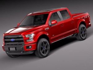 F-150 Lariat Crew Cab 2015 3D Model