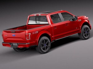 F-150 Lariat Crew Cab 2015 Modèle 3D