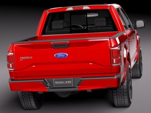 F-150 Lariat Crew Cab 2015 Modèle 3D