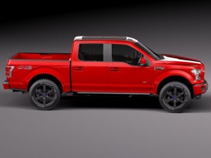 F-150 Lariat Crew Cab 2015 Modèle 3D