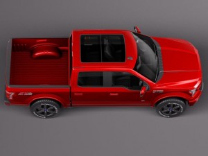 F-150 Lariat Crew Cab 2015 Modèle 3D