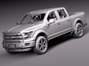 F-150 Lariat Crew Cab 2015 Modèle 3D