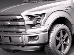 F-150 Lariat Crew Cab 2015 Modèle 3D