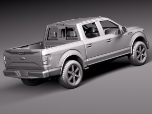 F-150 Lariat Crew Cab 2015 Modèle 3D