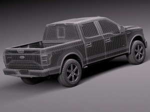 F-150 Lariat Crew Cab 2015 Modèle 3D
