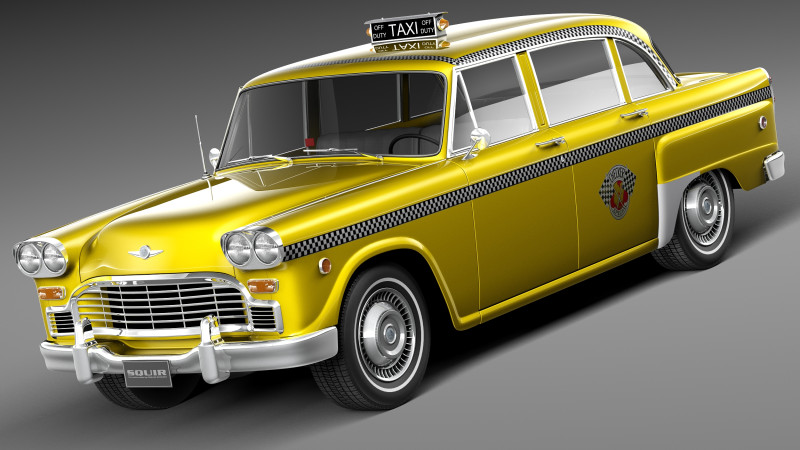 Checker Cab A8 Marathon 1956-1982 3D 모델 .c4d .max .obj .3ds .fbx .stl .blend 
