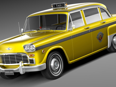 Checker Cab A8 Marathon 1956-1982 3D Model