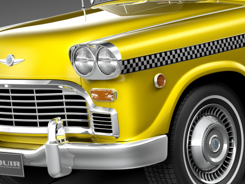 Checker Cab A8 Marathon 1956-1982 3D 모델