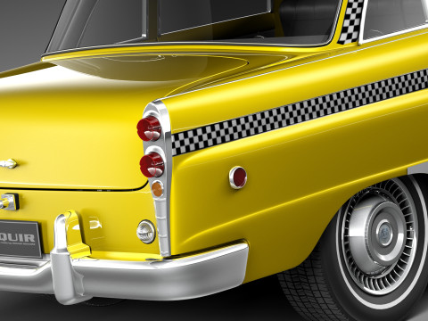Checker Cab A8 Marathon 1956-1982 3D 모델