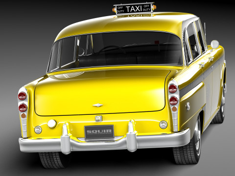 Checker Cab A8 Marathon 1956-1982 3D 모델