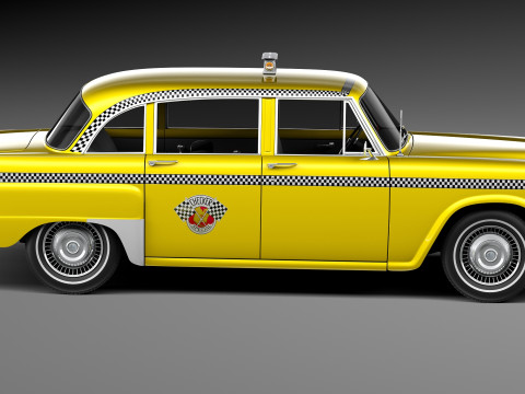 Checker Cab A8 Marathon 1956-1982 3D 모델