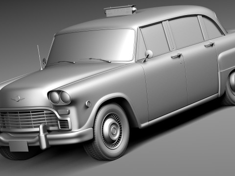 Checker Cab A8 Marathon 1956-1982 3D 모델