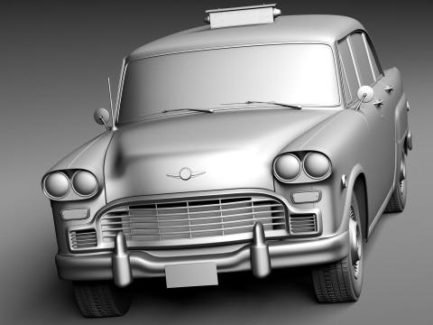 Checker Cab A8 Marathon 1956-1982 3D 모델
