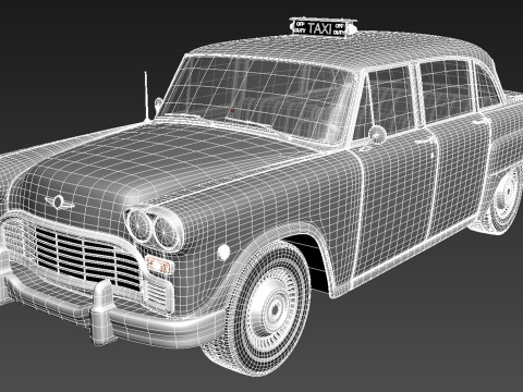 Checker Cab A8 Marathon 1956-1982 3D 모델