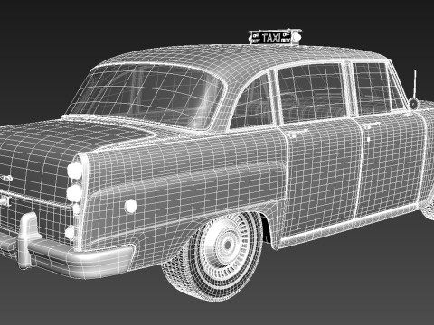 Checker Cab A8 Marathon 1956-1982 3D 모델