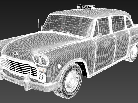 Checker Cab A8 Marathon 1956-1982 3D 모델