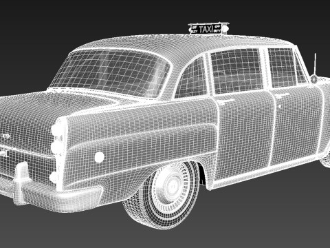 Checker Cab A8 Marathon 1956-1982 3D 모델