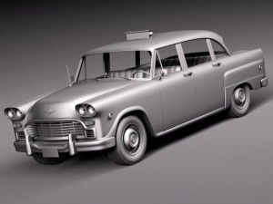 Checker Cab A8 Marathon 1956-1982 3D Model