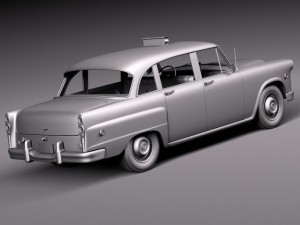 Checker Cab A8 Marathon 1956-1982 3D Model