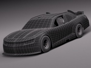 Chevrolet Camaro Nascar Napa 2014 3D Модель