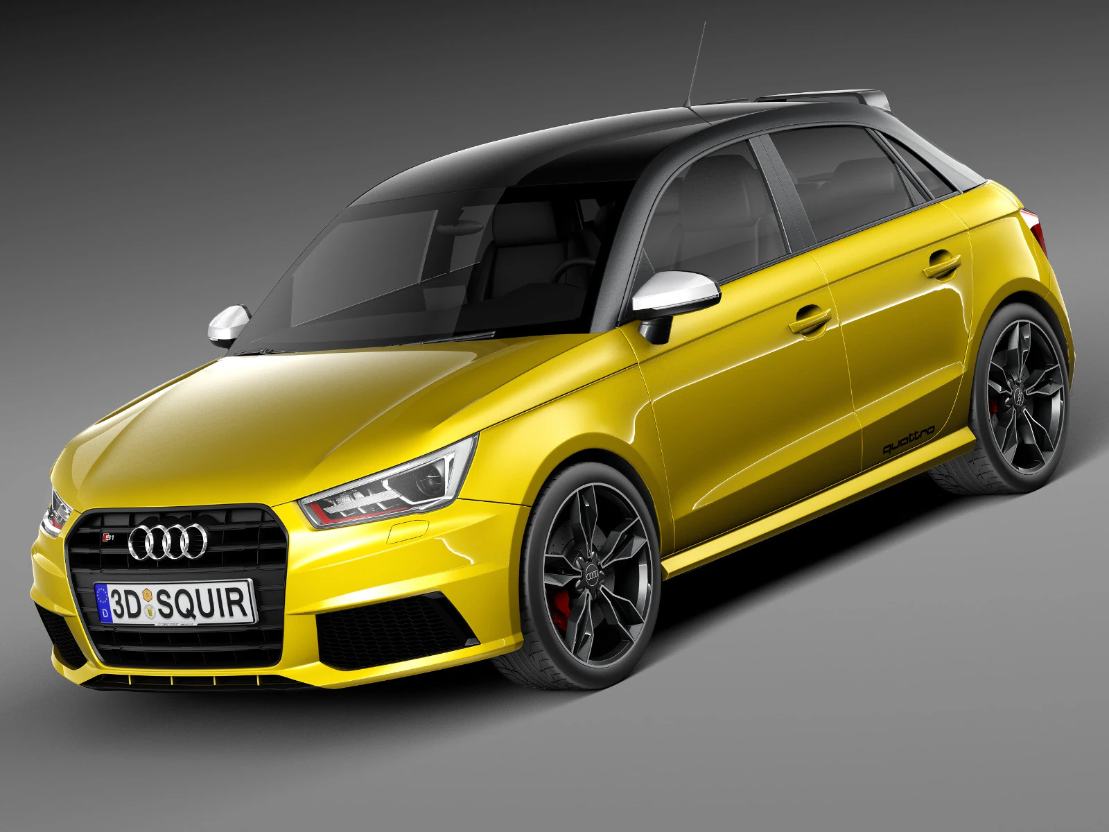 Audi S1 Sportback 2014 3D Model .c4d .max .obj .3ds .fbx .stl .blend