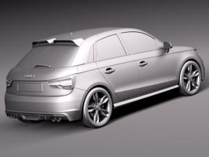 Audi S1 Sportback 2014 3D Модель