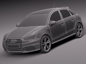 Audi S1 Sportback 2014 3D Модель