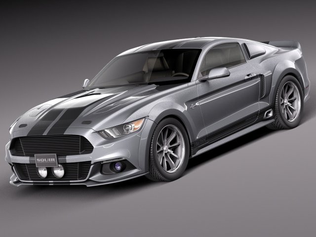 Mustang Eleanor 2015 Model 3D .c4d .max .obj .3ds .fbx .stl .blend 