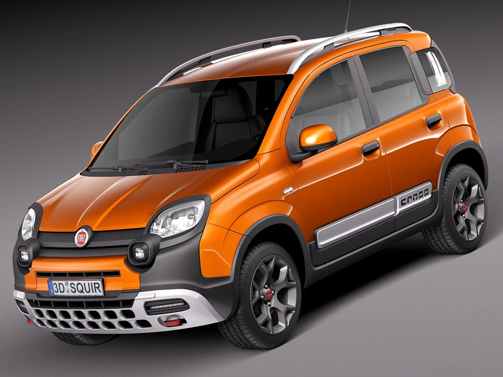 Fiat Panda Cross Country 2014 3D Model .c4d .max .obj .3ds .fbx .stl .blend