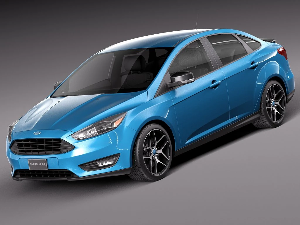Focus Sedan 2015 3D Model .c4d .max .obj .3ds .fbx .stl .blend 