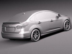Focus Sedan 2015 3D Model